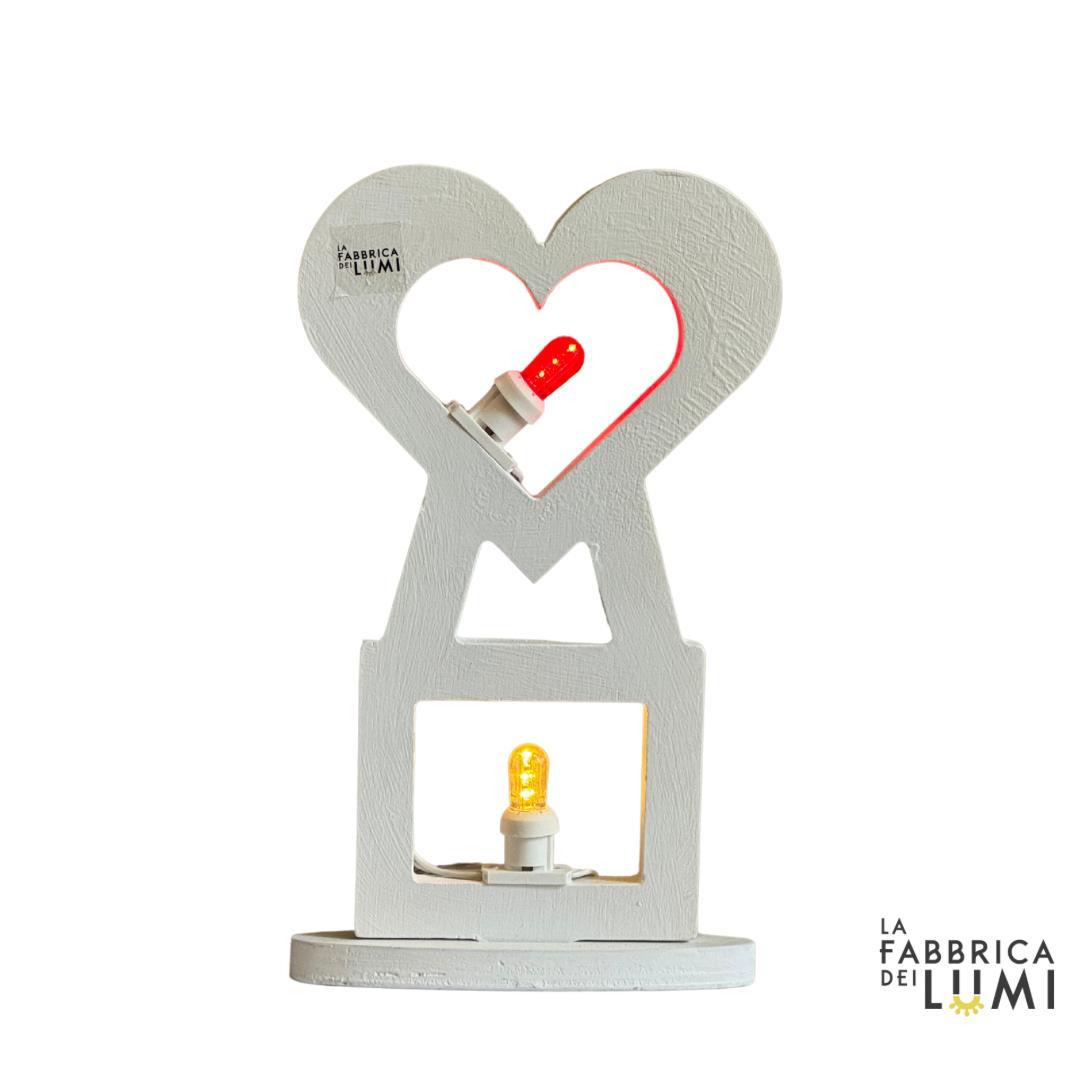 MONGOLFIERA A CUORE - LAMPADA DA TAVOLO